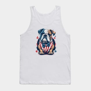 Bulldog 4th of July Tank Top